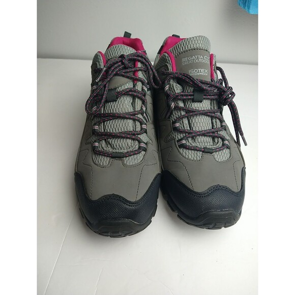 Regatta Great Outdoor Woman 9 Lady Holcombe Low Grey Pink Hiker Active Outddor - Picture 2 of 11